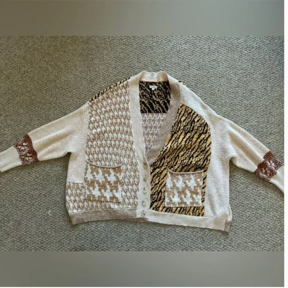 Anthropologie Pilcro cardigan sweater buttons cotton linen blend size 3X - Picture 6 of 9